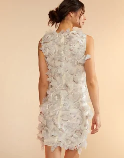 New Cynthia Rowley Butterfly Embellished Dress IVORY