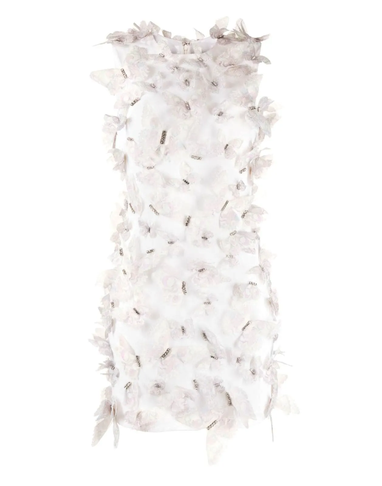 New Cynthia Rowley Butterfly Embellished Dress IVORY