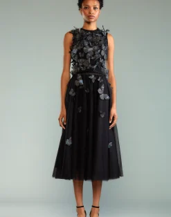Hot Cynthia Rowley Butterfly Tulle Skirt BLACK
