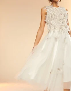 New Cynthia Rowley Butterfly Tulle Skirt White