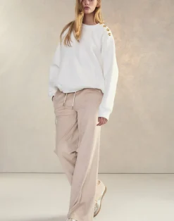 Outlet Cynthia Rowley Button Up Sweatshirt White