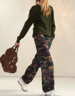 Outlet Cynthia Rowley Camouflage Cargo Pants GRNCAM
