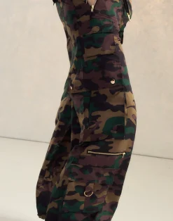 Outlet Cynthia Rowley Camouflage Cargo Pants GRNCAM