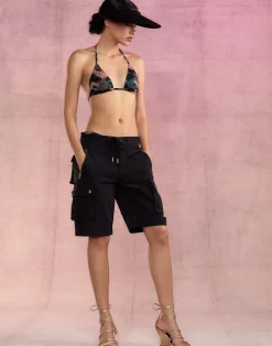 Online Cynthia Rowley Cargo Board Shorts BLACK