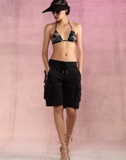 Online Cynthia Rowley Cargo Board Shorts BLACK