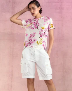 Discount Cynthia Rowley Cargo Board Shorts White