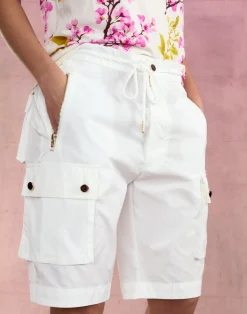 Discount Cynthia Rowley Cargo Board Shorts White
