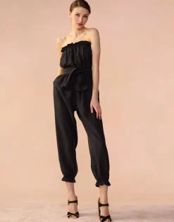 Hot Cynthia Rowley Cassis Jumpsuit BLACK
