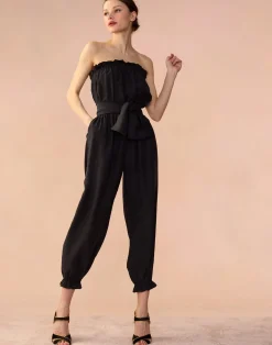 Hot Cynthia Rowley Cassis Jumpsuit BLACK