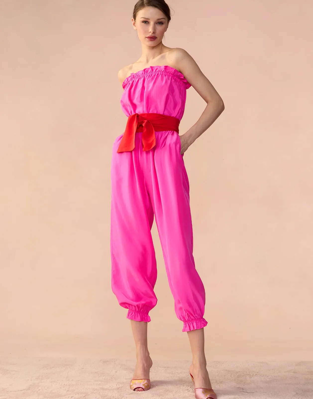 Clearance Cynthia Rowley Cassis Jumpsuit PNKRD
