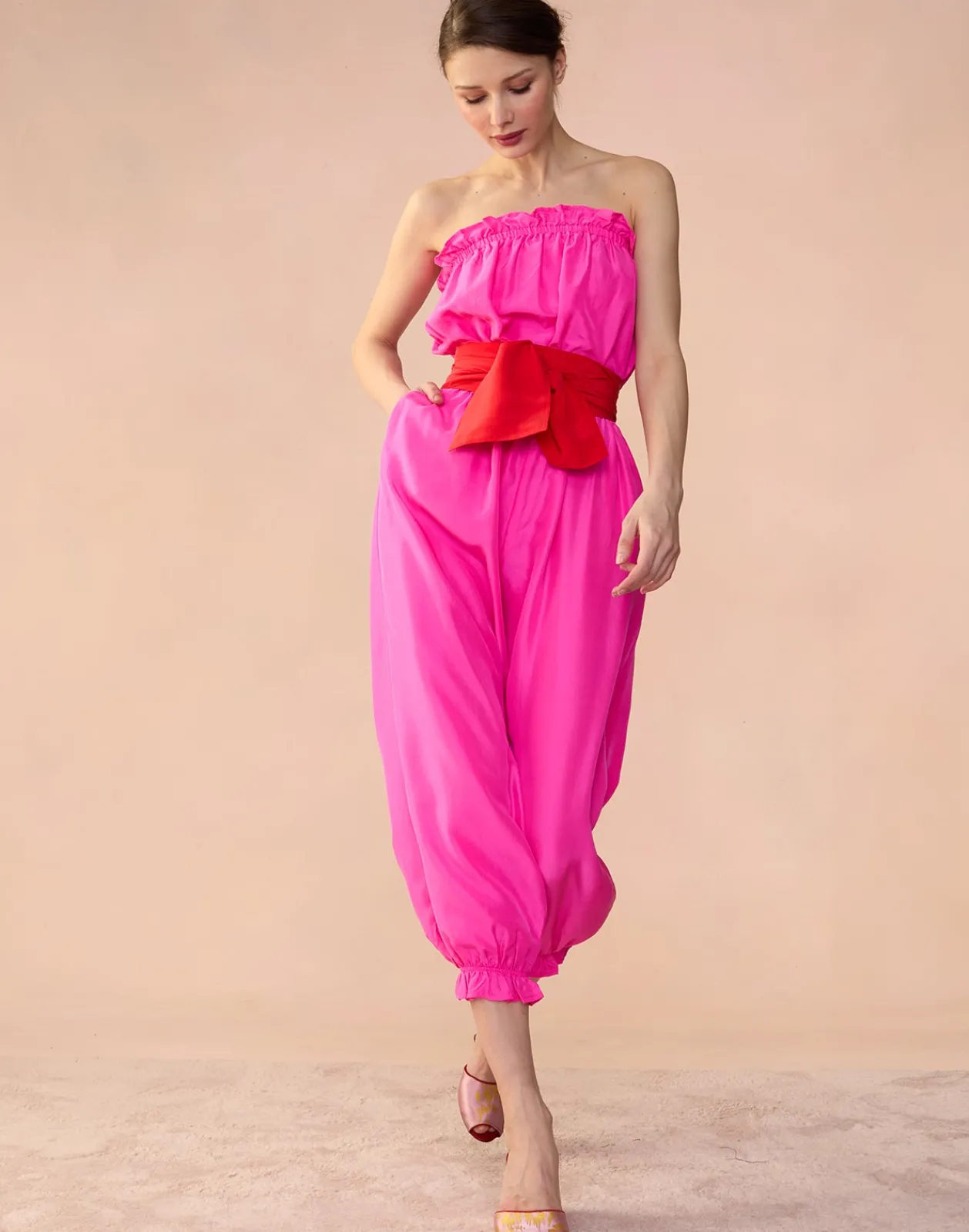 Clearance Cynthia Rowley Cassis Jumpsuit PNKRD