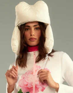 New Cynthia Rowley Cloud Trapper Hat White