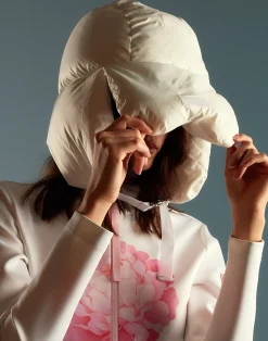 New Cynthia Rowley Cloud Trapper Hat White