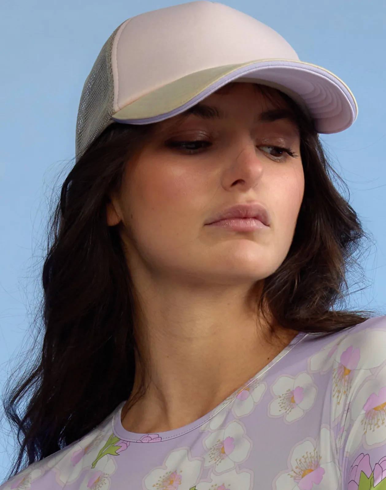 Sale Cynthia Rowley Colorblock Trucker Hat IVPKTP
