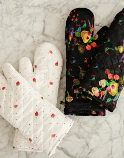 New Cynthia Rowley CR x Kit Quilted Oven Mitt BLACK