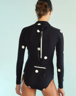 New Cynthia Rowley Cruz Wetsuit BKWHT