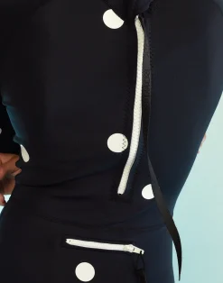 New Cynthia Rowley Cruz Wetsuit BKWHT