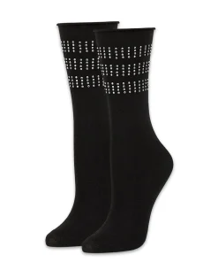 Discount Cynthia Rowley Crystal Sport Socks BLACK