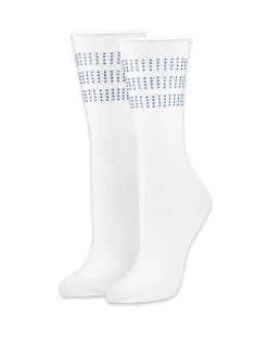 Clearance Cynthia Rowley Crystal Sport Socks WTBLU