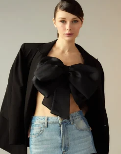 Discount Cynthia Rowley Cupid's Bow Bandeau BLACK