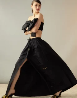 Discount Cynthia Rowley Cupid's Bow Bandeau BLACK