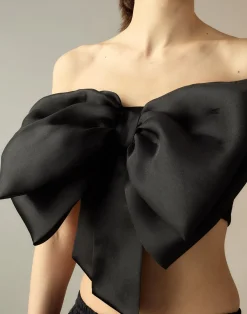 Discount Cynthia Rowley Cupid's Bow Bandeau BLACK