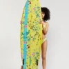 Sale Cynthia Rowley Custom 7' Surfboard - Yellow Garden Floral