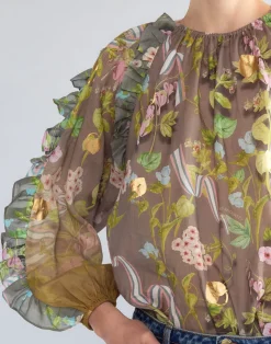 Discount Cynthia Rowley Dawn Blouse CMLMLT