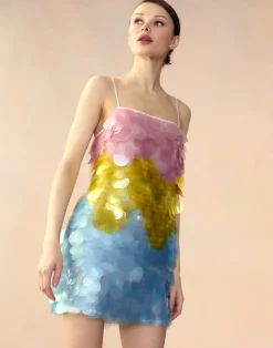 Discount Cynthia Rowley Daylight Disco Dress PNKYLW