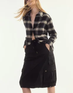 Hot Cynthia Rowley Deep Pockets Skirt BLACK