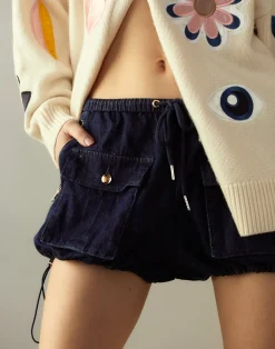 Clearance Cynthia Rowley Cargo Shorts Denim