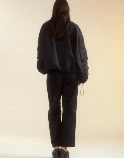 Outlet Cynthia Rowley Downtown Quilted Horseshoe Pant BLACK