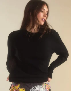 Online Cynthia Rowley Elea Wool Cashmere Sweater BLACK