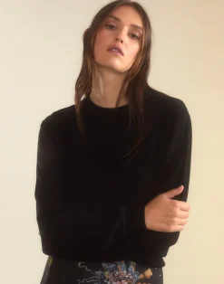 Online Cynthia Rowley Elea Wool Cashmere Sweater BLACK