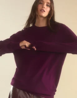 New Cynthia Rowley Elea Wool Cashmere Sweater BRGDY