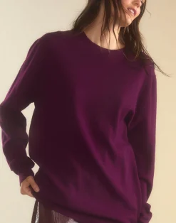 New Cynthia Rowley Elea Wool Cashmere Sweater BRGDY
