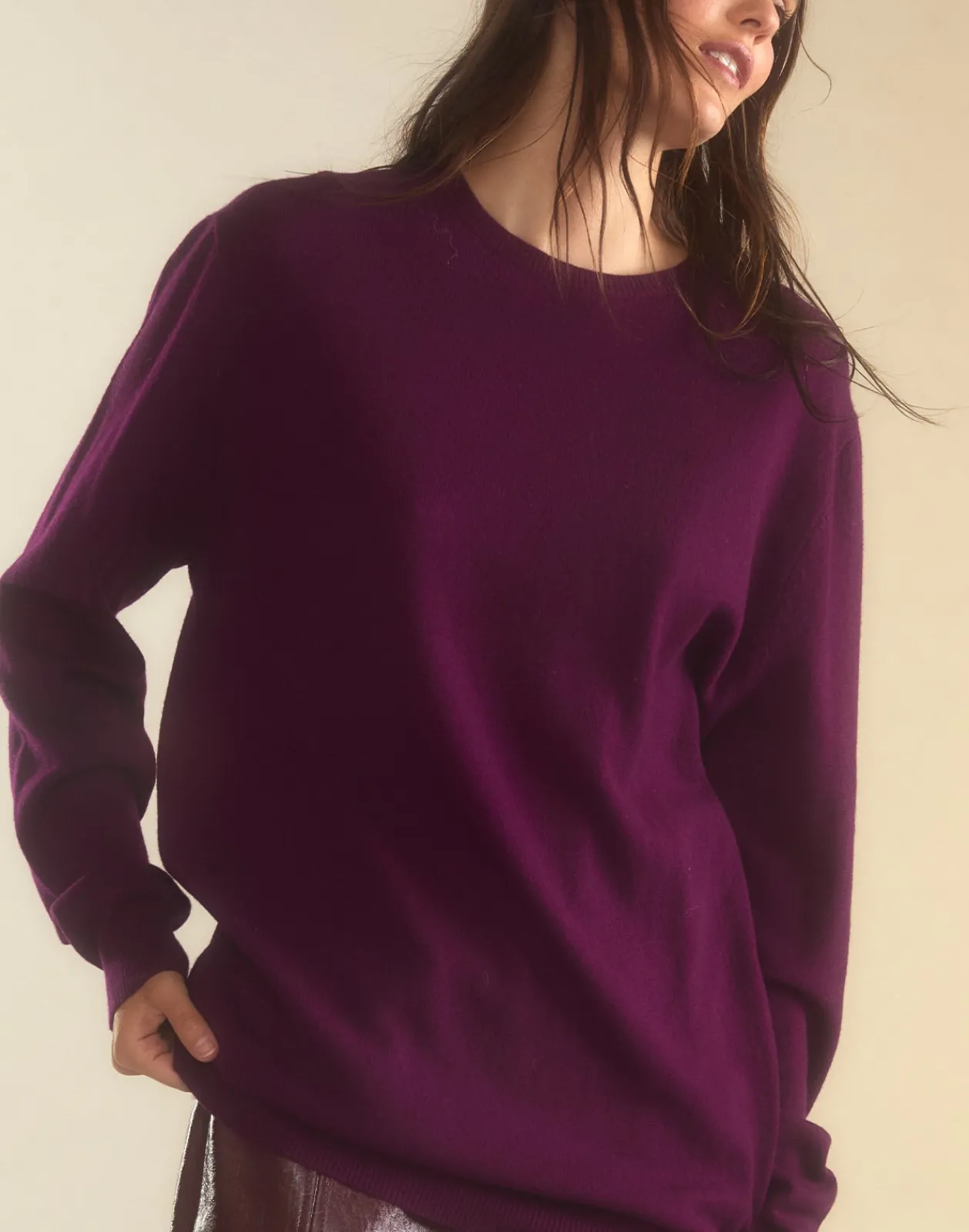 New Cynthia Rowley Elea Wool Cashmere Sweater BRGDY
