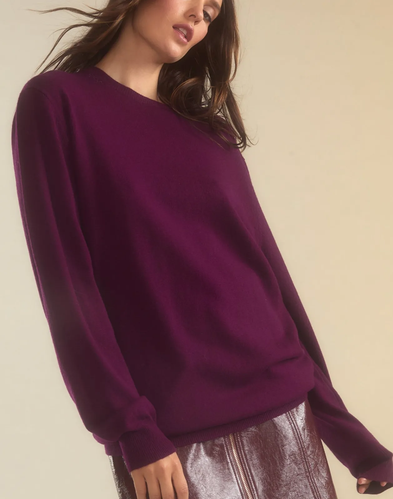 New Cynthia Rowley Elea Wool Cashmere Sweater BRGDY