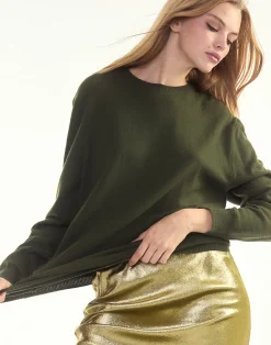 Online Cynthia Rowley Elea Wool Cashmere Sweater GREEN