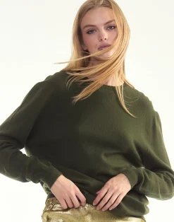 Online Cynthia Rowley Elea Wool Cashmere Sweater GREEN
