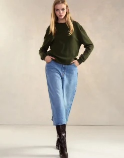 Online Cynthia Rowley Elea Wool Cashmere Sweater GREEN