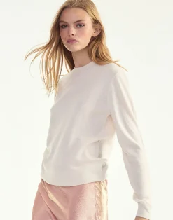 Hot Cynthia Rowley Elea Wool Cashmere Sweater White