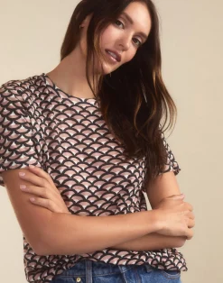 Clearance Cynthia Rowley Fanfare Tee BLKCML