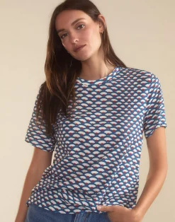 Hot Cynthia Rowley Fanfare Tee NVYWHT