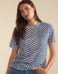 Hot Cynthia Rowley Fanfare Tee NVYWHT