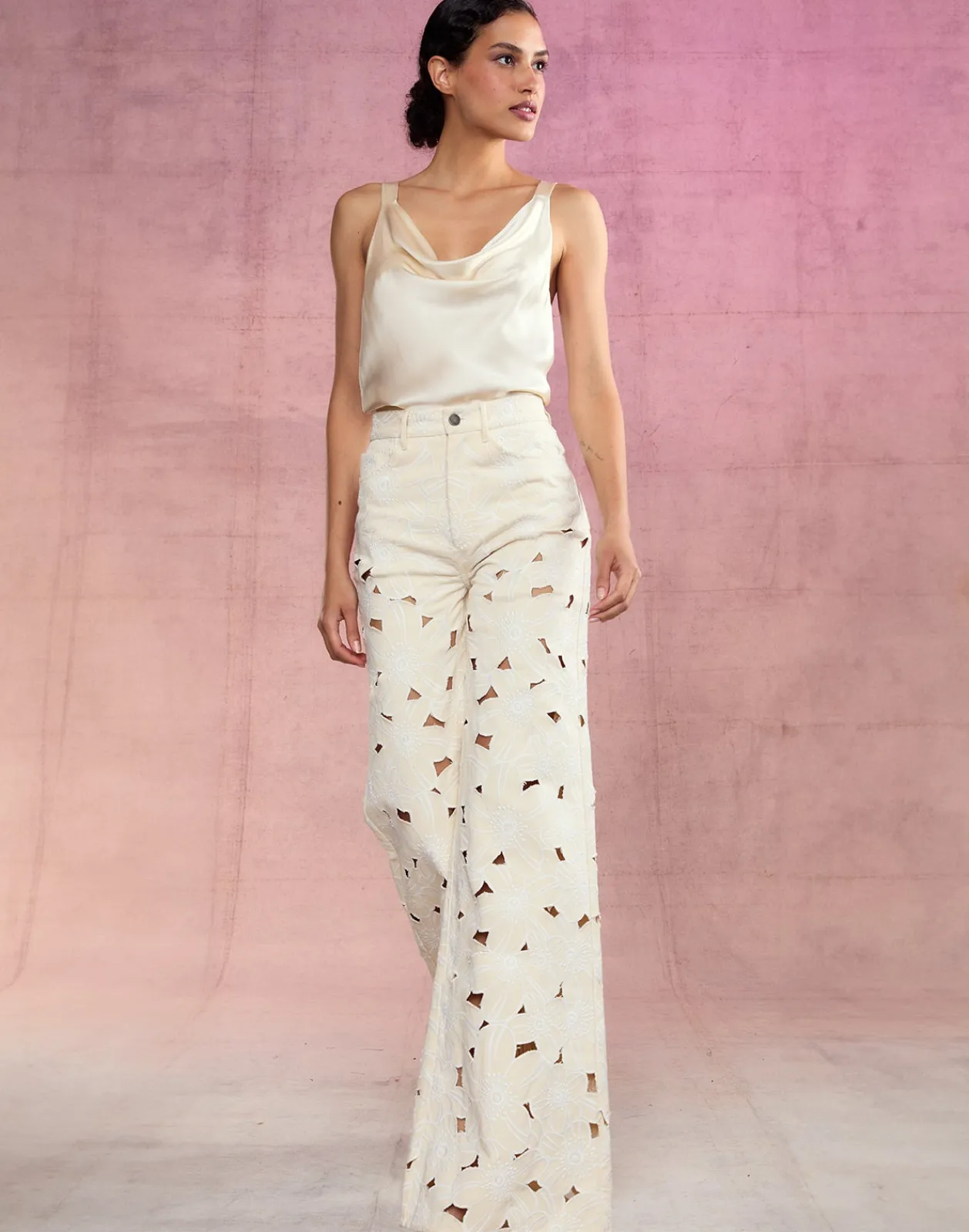 Best Cynthia Rowley Flora Cutout Jeans NATRL