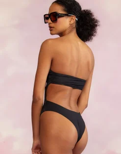 New Cynthia Rowley Freya Strapless Swimsuit BLACK