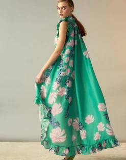 Outlet Cynthia Rowley Garden of Eden Dress GRNFL