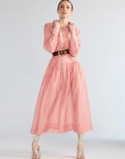 Fashion Cynthia Rowley Geneva Silk Cotton Shirt Dress PNKGNH