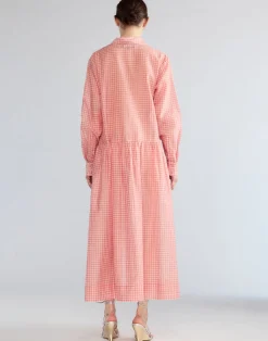 Fashion Cynthia Rowley Geneva Silk Cotton Shirt Dress PNKGNH